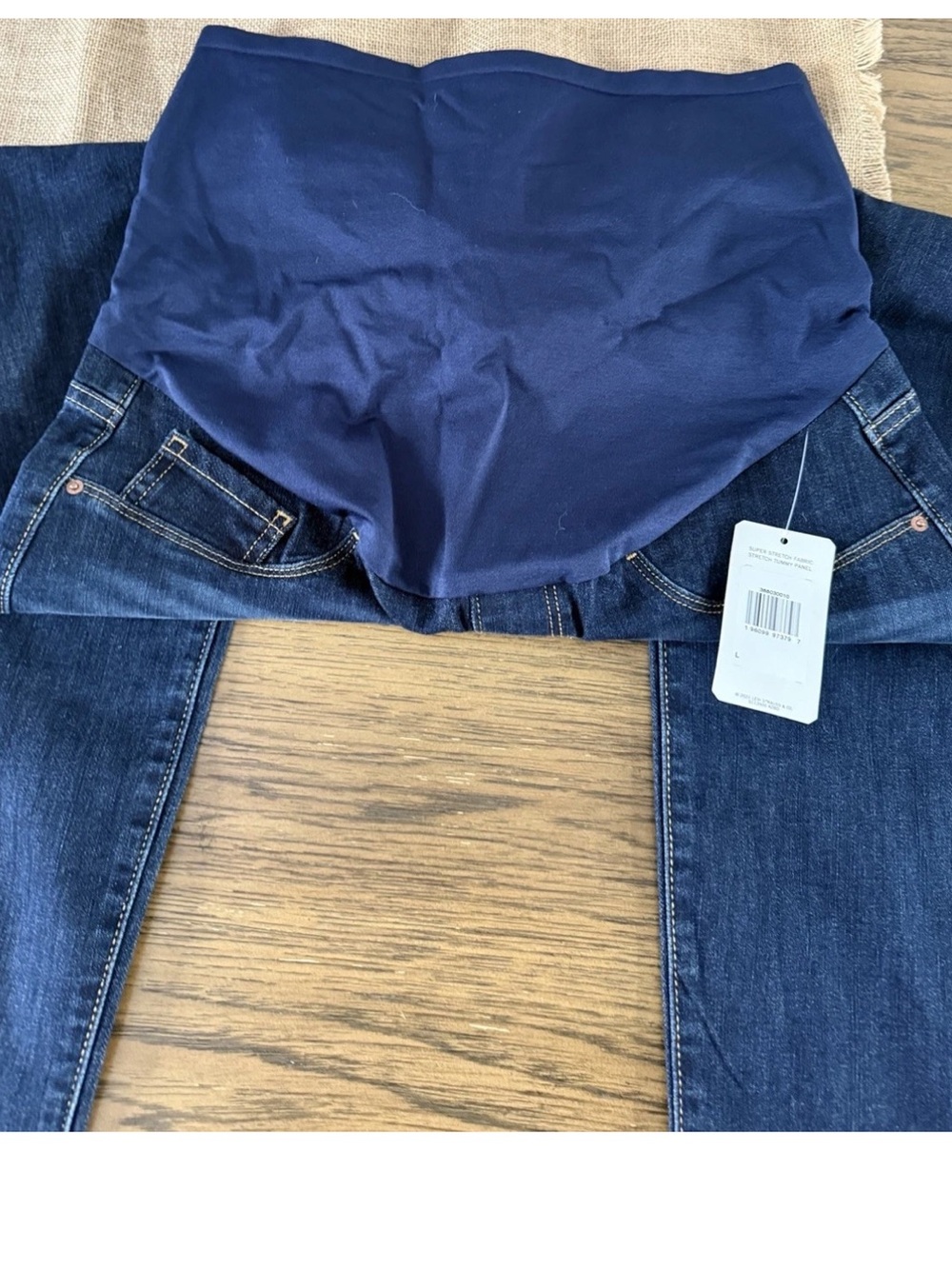Strauss Signature Levi's Dark Blue Maternity Jeggings with Navy Panel